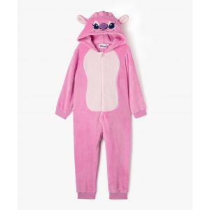 Combinaison pyjama &agrave; capuche fille - Stitch - 10A - rose standard - LILO & STITCH