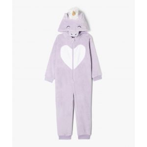 Combinaison pyjama licorne avec capuche fille - GEMO