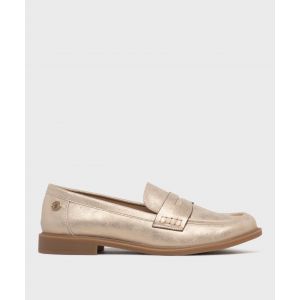 Mocassins m&eacute;tallis&eacute;s femme - LuluCastagnette - 39 - dore - LULUCASTAGNETTE