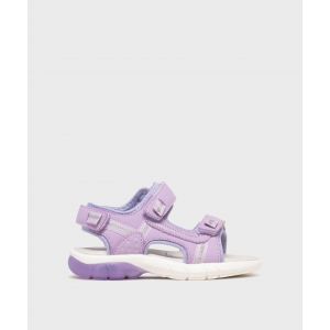 Sandales en toile ajustables par 3 scratchs fille - Lovely Wings - 24 - violet clair - LOVELY WINGS