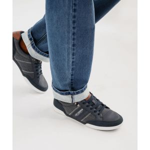 Baskets basses de ville à semelle fine homme - Lee Cooper - 43 - bleu fonce - LEE COOPER