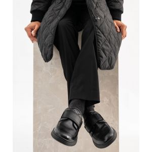 Mocassins homme confort en cuir et à scratch - Pierre Cardin Diffusion - 41 - noir vif - PIERRE CARDIN CONFORT