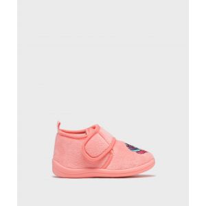 Chaussons fermeture scratch avec motif licorne fille - 25 - rose clair - GEMO