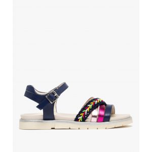 Sandales à brides multicolores fille - Lovely Wings - 35 - bleu fonce - LOVELY WINGS