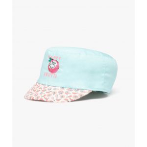 Casquette en toile imprim&eacute;e et &agrave; paillettes b&eacute;b&eacute; fille - 47 - bleu ciel - GEMO