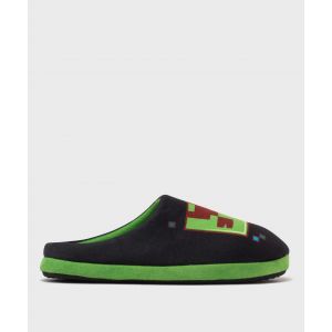 Chaussons mules en velours doux imprimés garçon - Minecraft - 36 - vert standard - MINECRAFT
