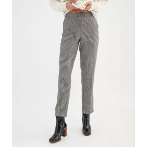Pantalon en maille à motif pied de poule femme - 42 - pied de puce - GEMO