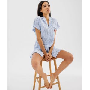Chemise de nuit liquette à manches courtes femme - LuluCastagnette  - LULUCASTAGNETTE