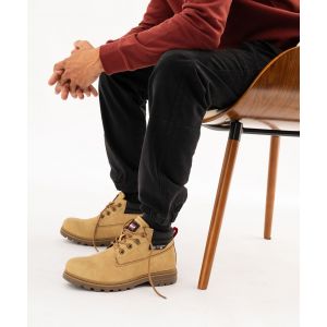 Boots homme casual à lacets et col matelassé - Carrera - 39 - marron vif - CARRERA