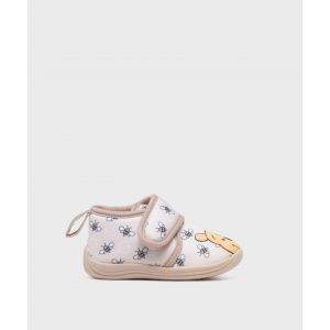Chaussons &agrave; scratch motifs abeilles et ourson b&eacute;b&eacute; - Winnie l&rsquo;ourson - 19 - beige standard - WINNIE