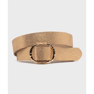 Ceinture large brillante &agrave; boucle coulissante femme - 100 CM - dore - GEMO