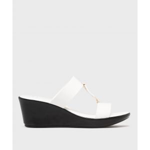 Mules à talon compensé et larges brides fantaisie femme - 41 - blanc standard - VALENTINA BALDA