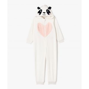 Combinaison pyjama à capuche motif panda fille - GEMO