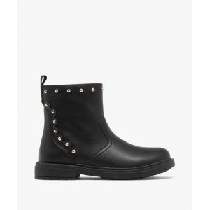 Bottines fille à strass avec zip - Geox - 34 - noir vif - GEOX