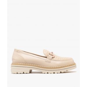 Mocassins chunky avec dessus aspect raphia femme - FOLLOW ME