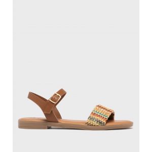 Sandales plates avec bride effet raphia femme - Follow Me - 38 - multicolore - FOLLOW ME