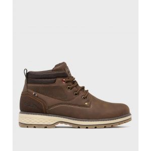 Low-boots esprit randonn&eacute;e avec semelle crant&eacute;e homme - Urban Step - 43 - marron fonce - URBAN STEPS
