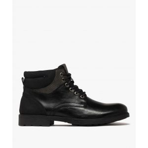 Boots avec empiècement rembourré sur le col homme - Mario Baldano - 43 - noir vif - MARIO BALDANO