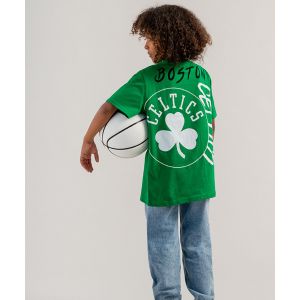 Tee-shirt manches courtes inscription Boston Celtics enfant - NBA - 14A - vert standard - NBA