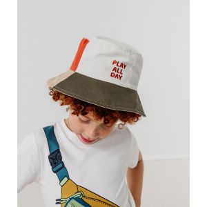 Chapeau bob multicolore garçon - 54 - beige clair - GEMO