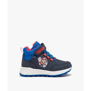 Boots garçon fourrées avec lacets élastiques ronds - Super Mario - 25 - bleu fonce - MARIO