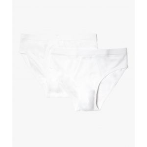 Slip homme forme kangourou uni (lot de 2) - XL - blanc standard - GEMO