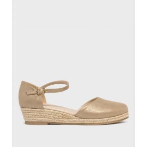 Chaussures en su&eacute;dine &agrave; talon compens&eacute; en corde femme - 41 - VALENTINA BALDA