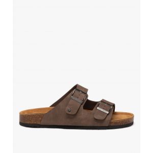 Sandales homme unies avec deux larges brides à boucle - Chevignon - 42 - marron chine - CHEVIGNON