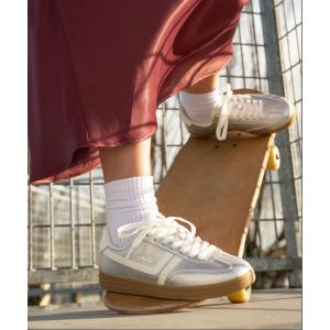 Baskets Onyx m&eacute;tallis&eacute;es tige basse femme - Ellesse - 37 - argente - ELLESSE