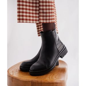 Boots avec empi&egrave;cement textur&eacute; et semelle crant&eacute;e femme - 5 Miles - 38 - noir vif - 5 MILES