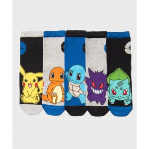 Chaussettes hautes imprimées garçon (lot de 5) - Pokémon - 24/26 - jaune standard - POKEMON