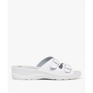 Sandale confort à talon compensé femme - 37 - blanc standard - G'FLEX