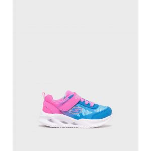 Baskets basses souples en mesh à semelle lumineuse fille - Skechers - 22 - bleu vif - SKECHERS