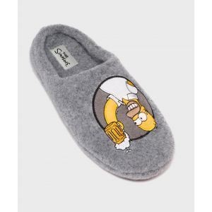 Chaussons mules imprim&eacute;s homme - Superman - 42 - gris standard - SIMPSONS