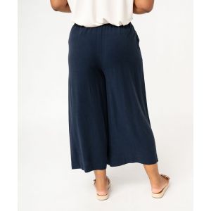 Pantacourt large en Lyocell et viscose femme grande taille - GEMO
