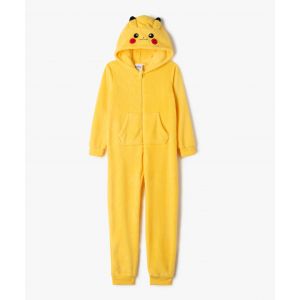 Combinaison pyjama Pikachu avec capuche gar&ccedil;on - Pok&eacute;mon - 10A - jaune standard - POKEMON