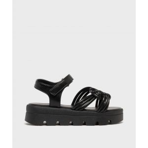 Sandale &agrave; &eacute;paisse semelle plateforme crant&eacute;e fille - 31 - noir standard - LOVELY WINGS