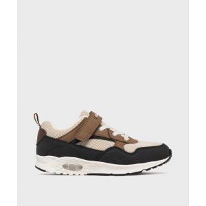 Baskets en mesh &agrave; lacets &eacute;lastiques et scratch gar&ccedil;on - Redskins - 32 - marron standard - REDSKINS