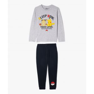 Pyjama avec motif Pikachu garçon - Pokemon - 8A - gris chine - POKEMON