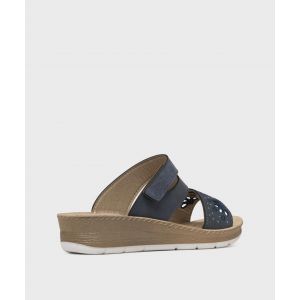 Mules confort &agrave; brides fantaisie avec scratch femme - G'FLEX