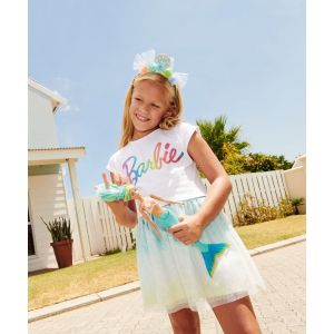 Ensemble 2 pi&egrave;ces tee-shirt et jupe en tulle fille - Barbie - BARBIE