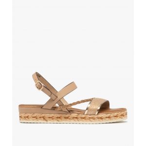 Sandale à brides sur semelle épaisse femme - Valentina Baldano - 38 - beige standard - VALENTINA BALDA