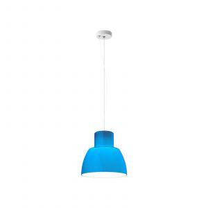 Nemo Suspension Lorosae, bleu, Ø 30 cm, verre, E27