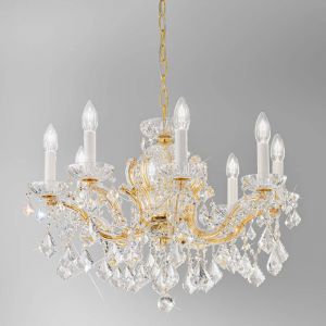 KOLARZ Maria Louise lustre, doré 24 ct, 8 lampes