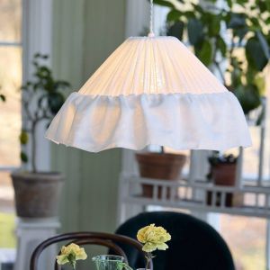 PR Home Suspension Stina, blanc, abat-jour en coton