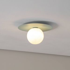 TK Lighting Plafonnier Pixie, vert menthe, verre, &Oslash; 25 cm, boule, G9