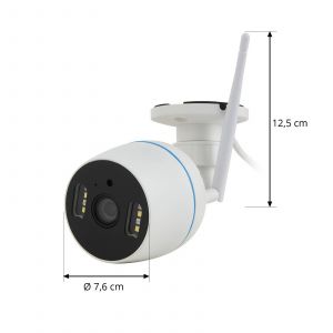 Prios Evaria Cam&eacute;ra d'ext&eacute;rieur WLAN avec vision nocturne