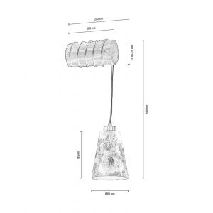 BRITOP Applique murale Flarino, bois de pin, à 1 lampe