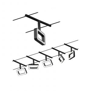 Paulmann Frame système câble LED 5 lampes noir