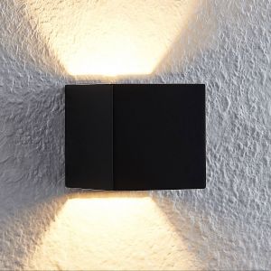 Lindby Quaso applique LED, b&eacute;ton noir